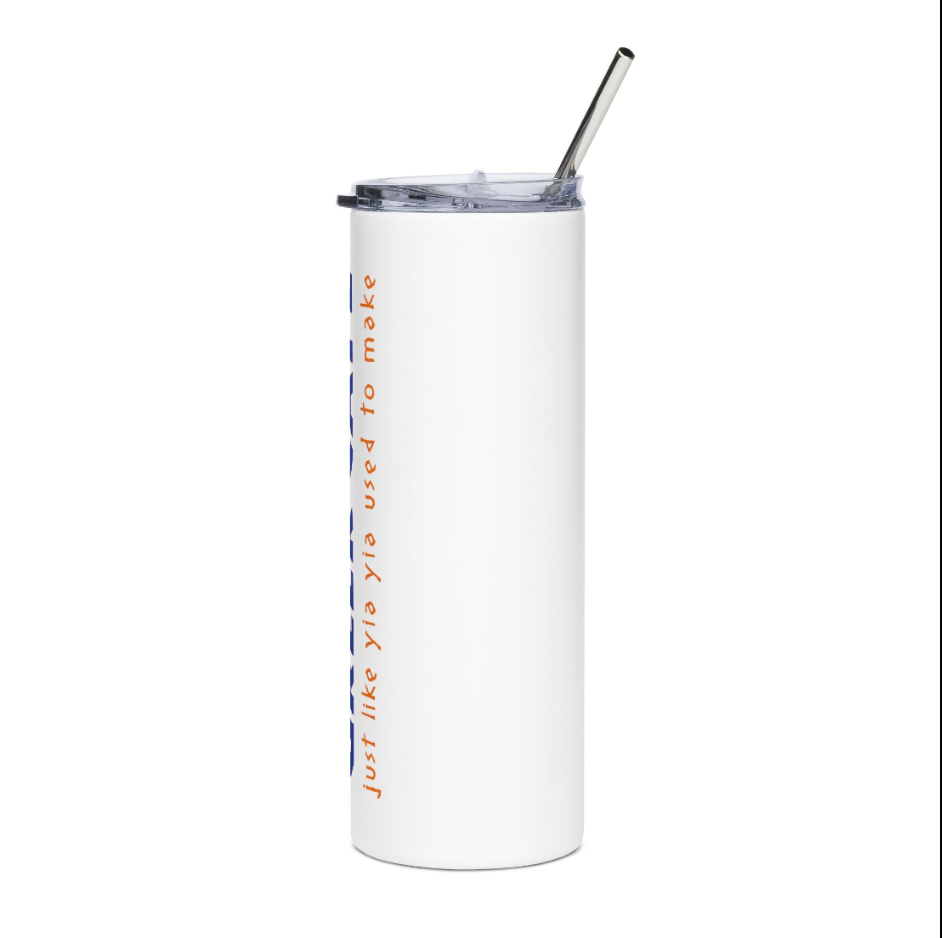 20oz Stainless Tumbler — "The Big Greek Cafe" Vertical Logo Travel Cup